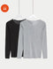 2pk Pointelle Thermal Long Sleeve Tops